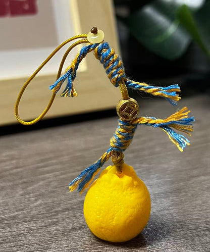 Stylish Yellow Weave Orange Phone Chains