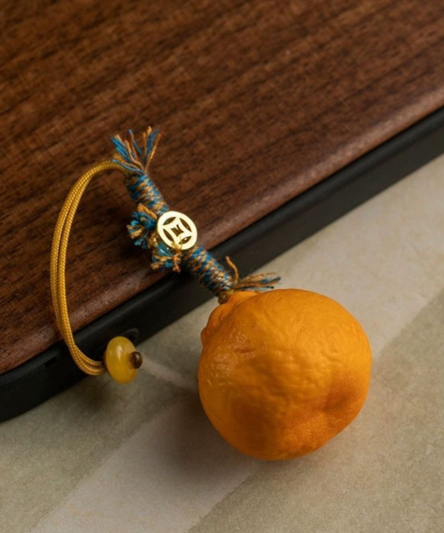 Stylish Yellow Weave Orange Phone Chains