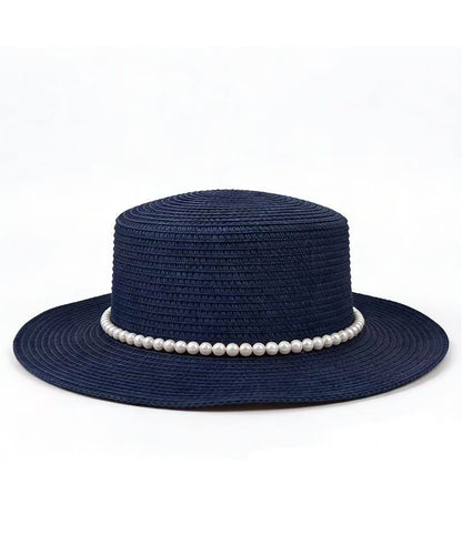 Summer Elegant Black Pearl Holiday Cloche Hat