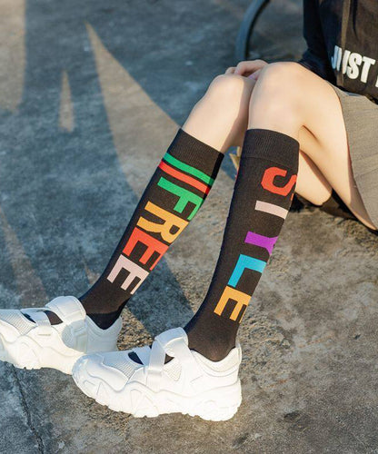 Summer Graphic Spicy Girl Mandarin Duck Knee High Calf Socks