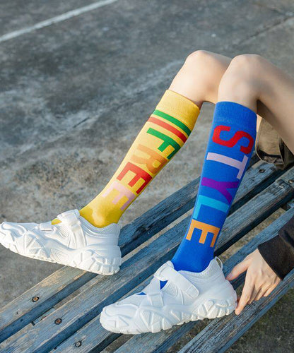 Summer Graphic Spicy Girl Mandarin Duck Knee High Calf Socks