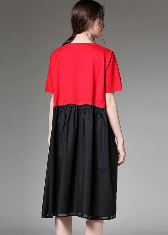 Summer Plus Size Dress Chic Cotton loose casual dress - SooLinen