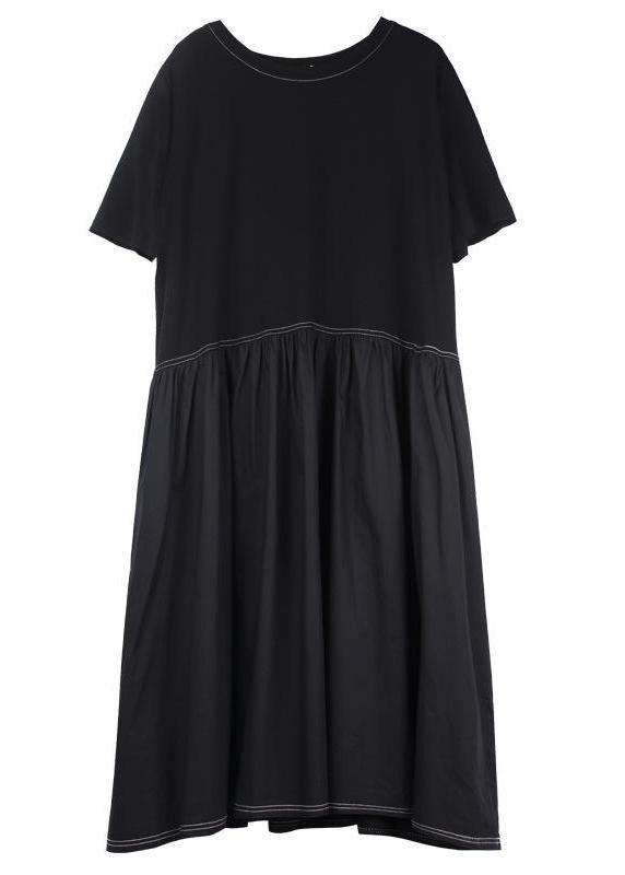 Summer Plus Size Dress Chic Cotton loose casual dress - SooLinen