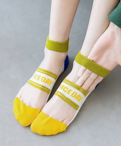 Summer Ultra-Thin Jacquard Sheer Mesh Ankle Socks