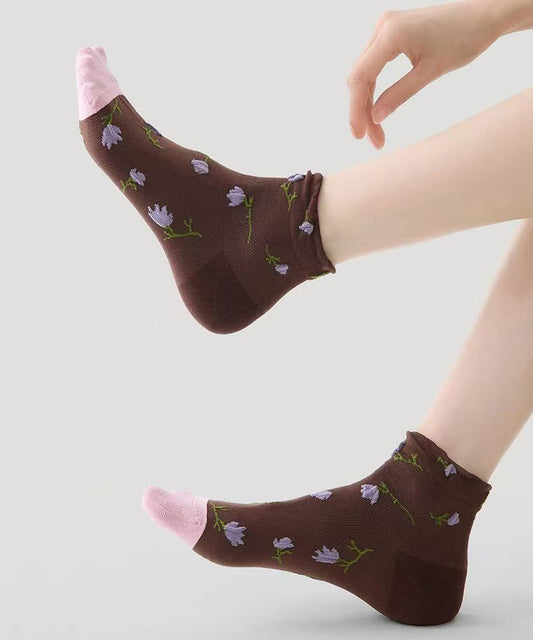 Sweet Fashion Jacquard Cotton Low Cut Socks