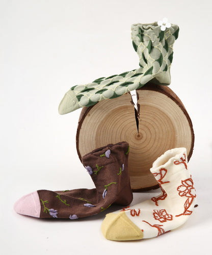 Sweet Fashion Jacquard Cotton Low Cut Socks