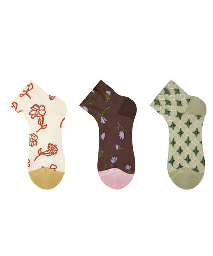 Sweet Fashion Jacquard Cotton Low Cut Socks