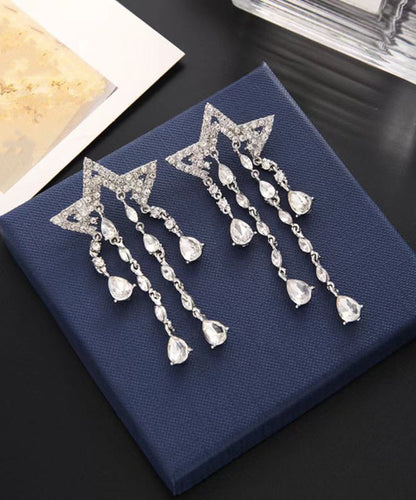 Tassel Earrings Women's Meteor Zircon Long Exaggerated