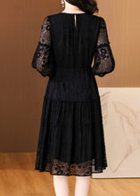 Load image into Gallery viewer, Unique Beige Embroidered Wrinkled Patchwork Silk Dress Summer