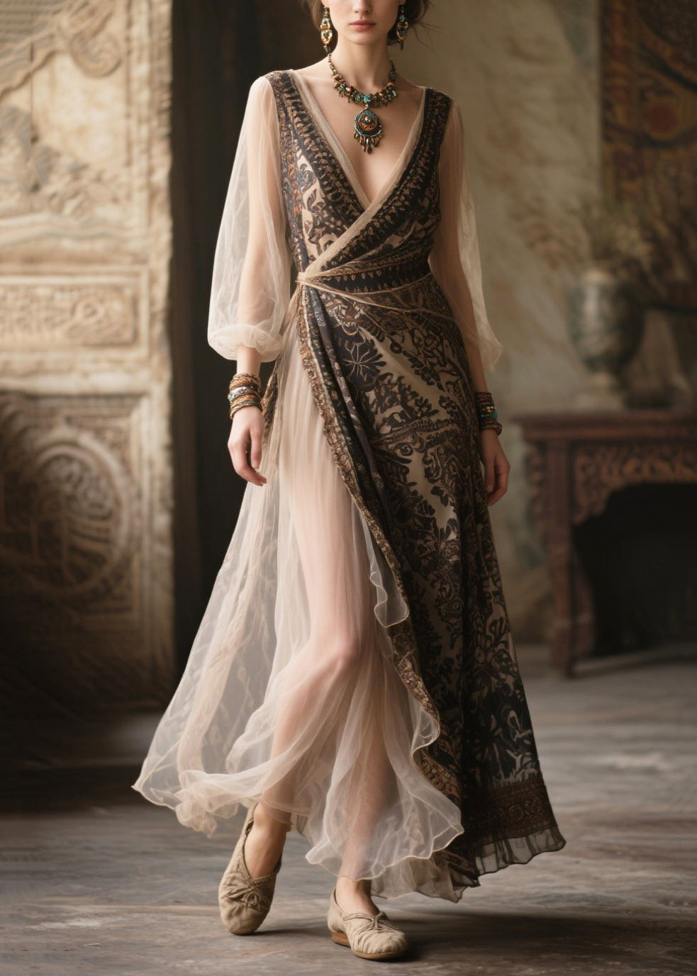 Unique Black Asymmetrical Patchwork Chiffon Tunic Dresses Summer