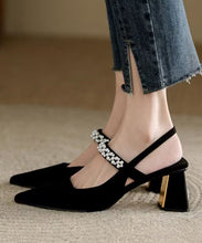 Load image into Gallery viewer, Unique Black Cross Strap High Heel Sandals