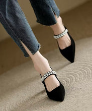 Load image into Gallery viewer, Unique Black Cross Strap High Heel Sandals