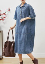 Load image into Gallery viewer, Unique Blue Oversized Patchwork Denim Dresses Summer