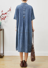 Load image into Gallery viewer, Unique Blue Oversized Patchwork Denim Dresses Summer