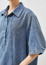 Load image into Gallery viewer, Unique Blue Oversized Patchwork Denim Dresses Summer