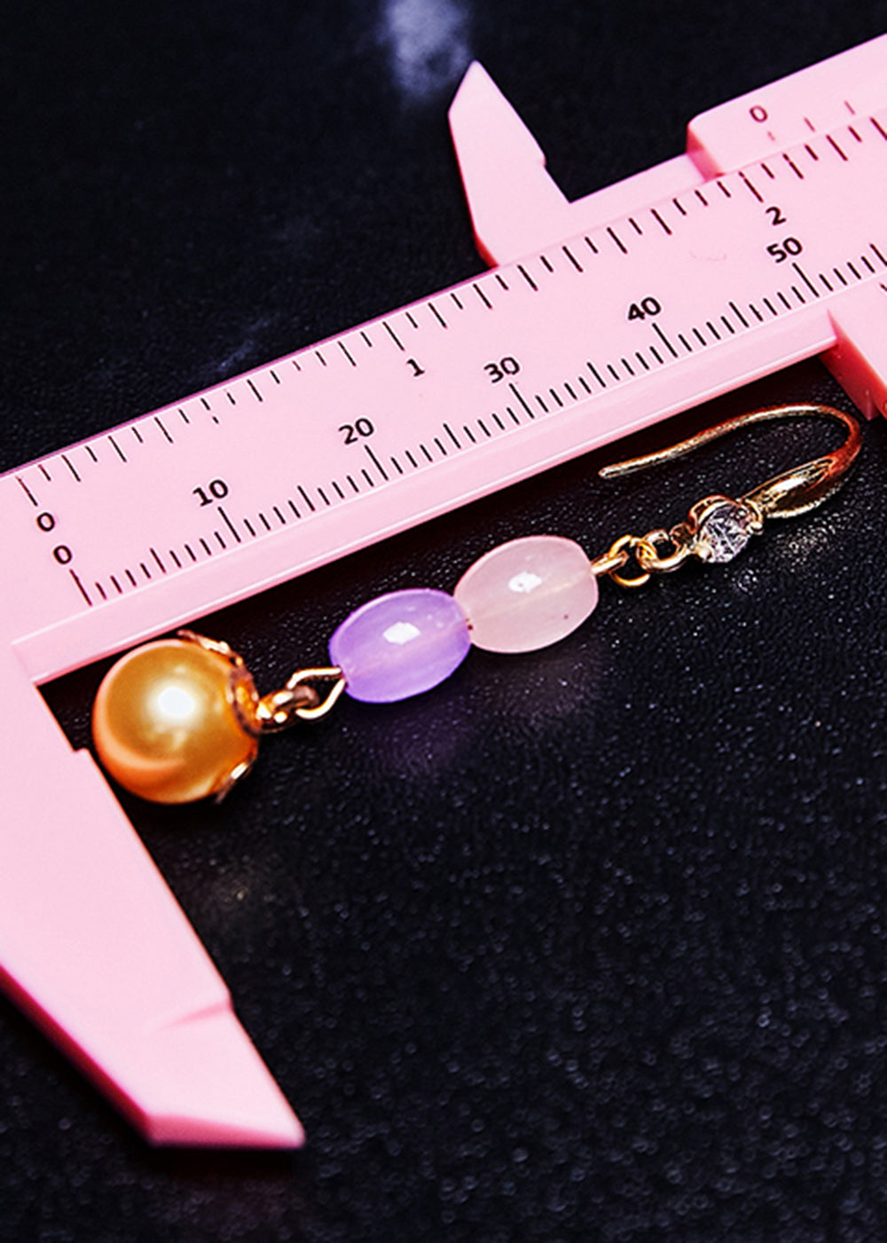 Unique Champagne Pearl Naturally Gem Stone Drop Earrings