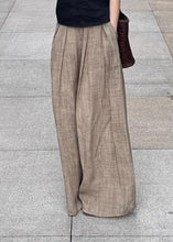 Load image into Gallery viewer, Unique Light Khaki Elastic Waist Wide Leg Pants Summer
