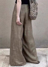 Load image into Gallery viewer, Unique Light Khaki Elastic Waist Wide Leg Pants Summer