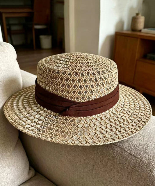 Unique Mulberry Hollow Out  Straw Woven Floppy Sun Hat
