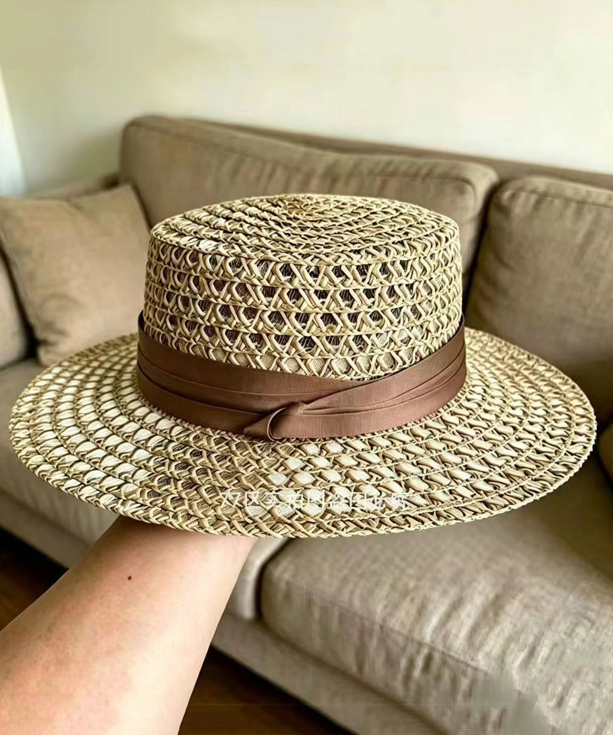 Unique Mulberry Hollow Out  Straw Woven Floppy Sun Hat