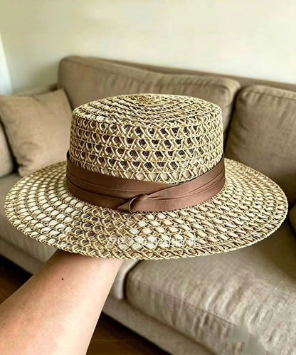 Unique Mulberry Hollow Out  Straw Woven Floppy Sun Hat