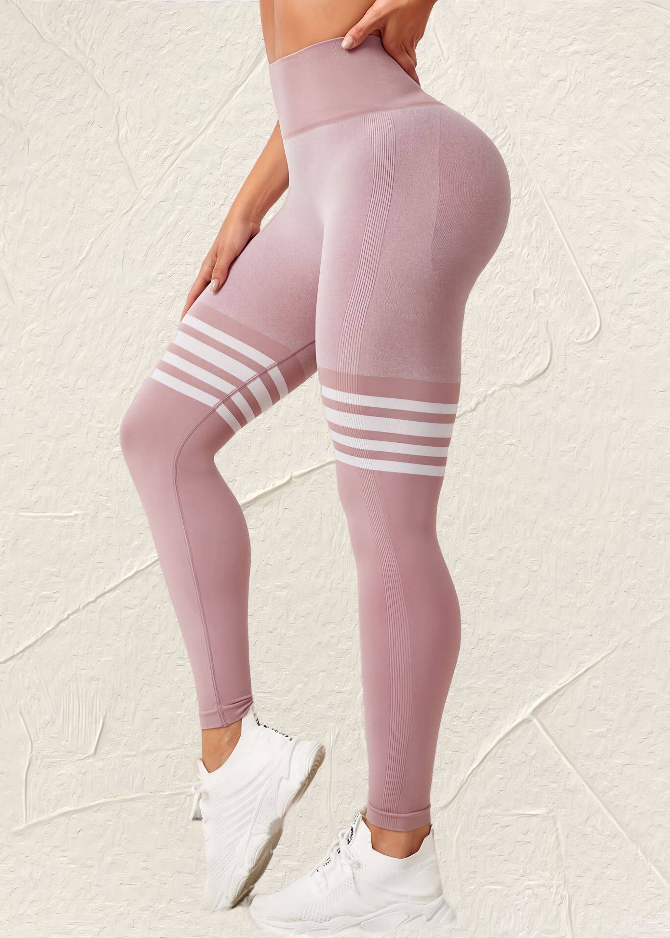Unique Pink Butt Scrunch Capri Athletic Leggings