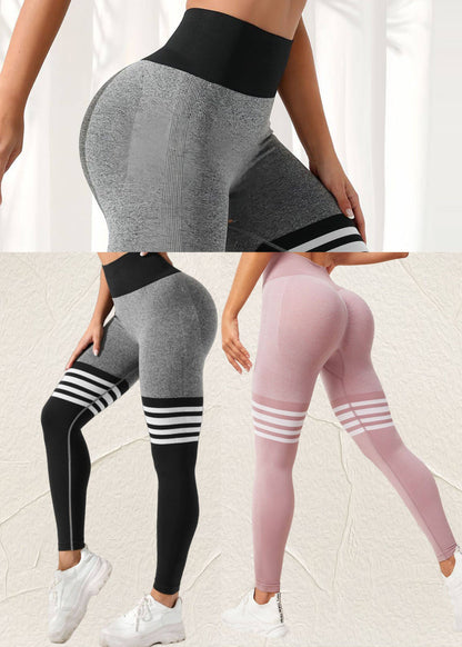 Unique Pink Butt Scrunch Capri Athletic Leggings
