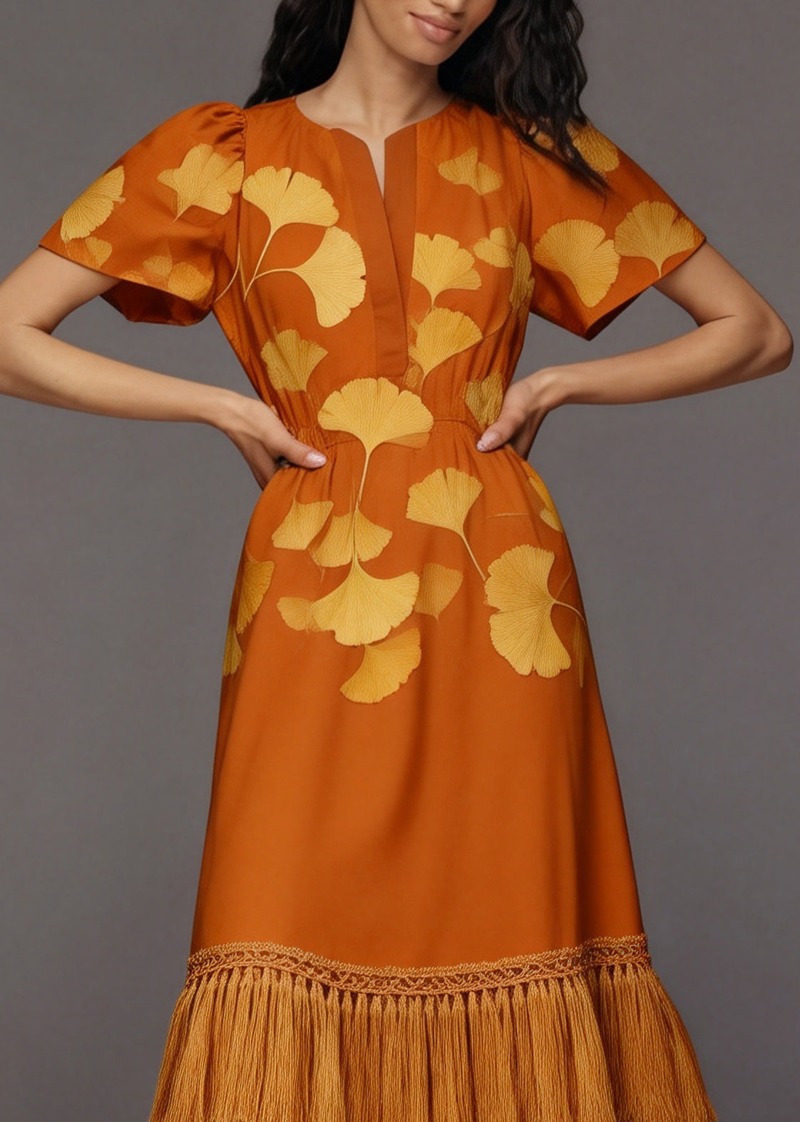 Unique Print Tassel Patchwork Cotton Long Dresses Summer