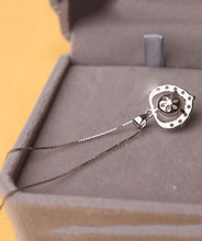 Load image into Gallery viewer, Unique Purple Sterling Silver Zircon Pearl Pendant Necklace