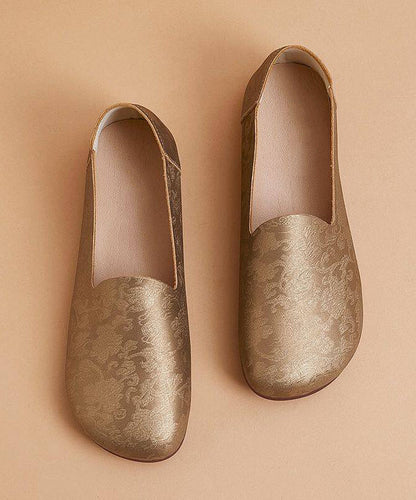 Unique Silvery Flat Feet Shoes Faux Leather