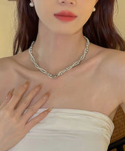 Load image into Gallery viewer, Unique Stainless Steel Double Layer Pearl Graduated Bead Necklace