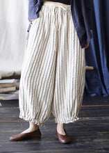 Load image into Gallery viewer, Unique Striped Pockets Tie Waist Harem Pants Summer