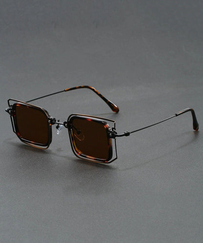 Unique Tortoiseshell Metal Blue Light Blocking Double-Decker Sunglasses