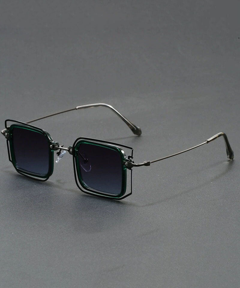 Unique Tortoiseshell Metal Blue Light Blocking Double-Decker Sunglasses