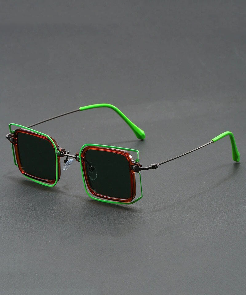 Unique Tortoiseshell Metal Blue Light Blocking Double-Decker Sunglasses