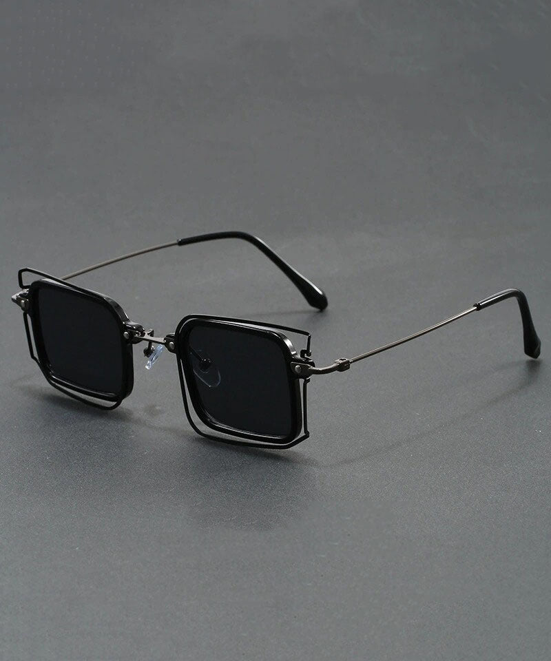 Unique Tortoiseshell Metal Blue Light Blocking Double-Decker Sunglasses