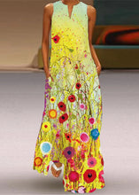 Load image into Gallery viewer, Unique White O-Neck Print Maxi Dresses Sleeveless