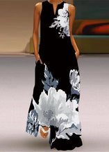 Load image into Gallery viewer, Unique White O-Neck Print Maxi Dresses Sleeveless