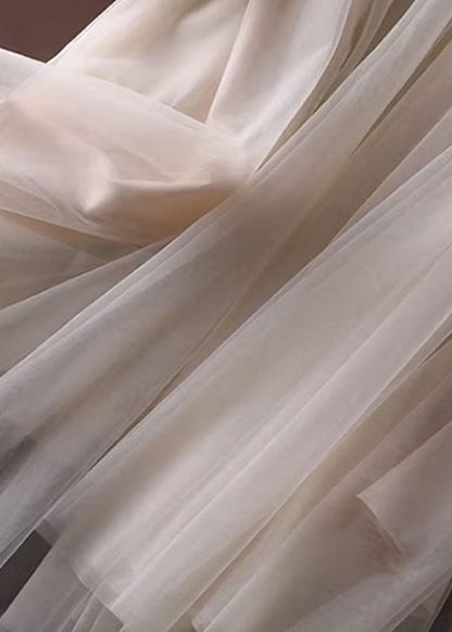 Unique Blue Tulle Patchwork Denim Strap Dress Summer