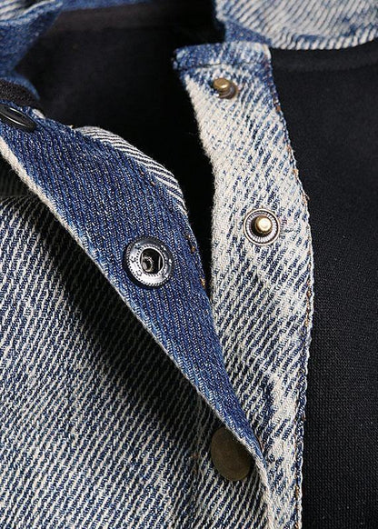 Unique black Cotton Tunics hooded pockets cotton Dress - SooLinen