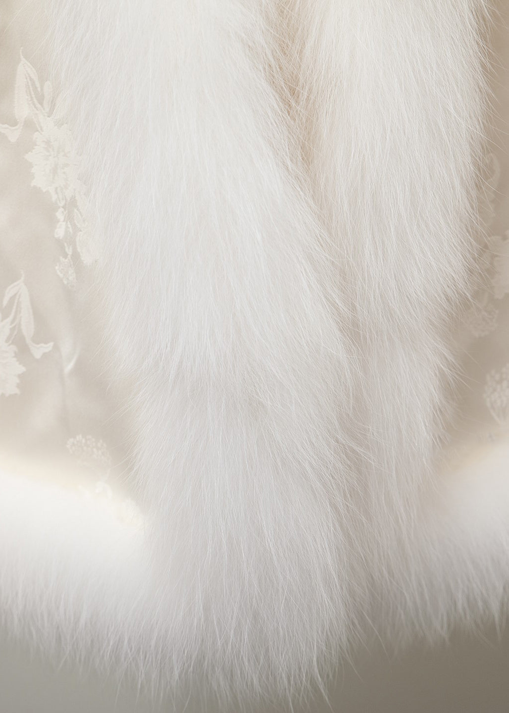 Vintage Black Jacquard Patchwork Fox Fur Duck Down Coat Winter