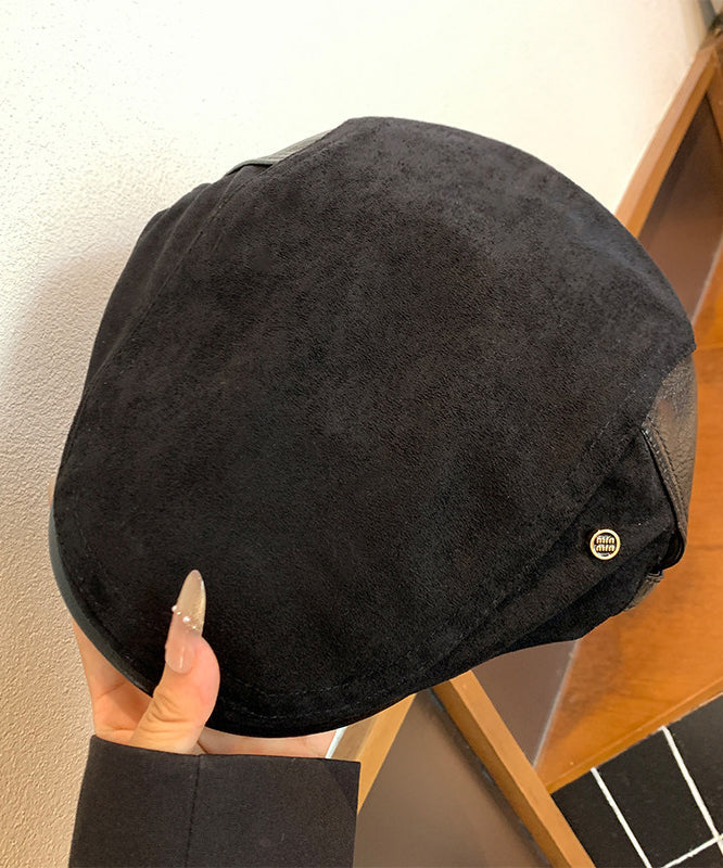 Vintage Coffee Suede Versatile Breton Hat