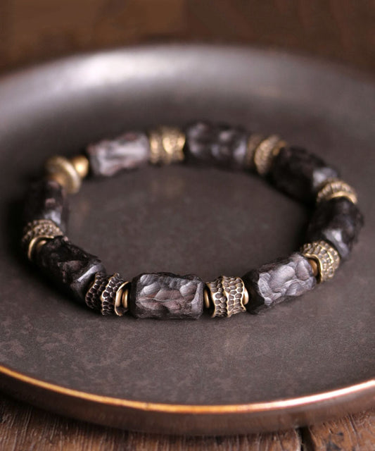 Vintage Ethnic Style Handmade Wooden Bead Unisex Bracelet