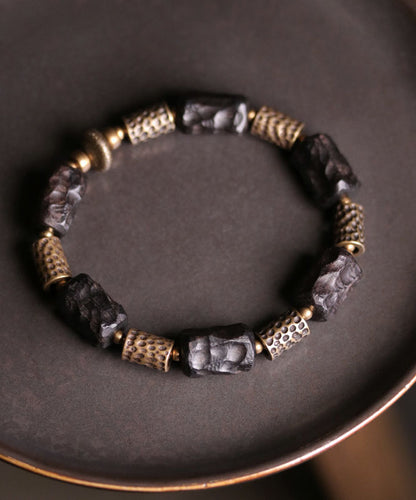 Vintage Ethnic Style Handmade Wooden Bead Unisex Bracelet