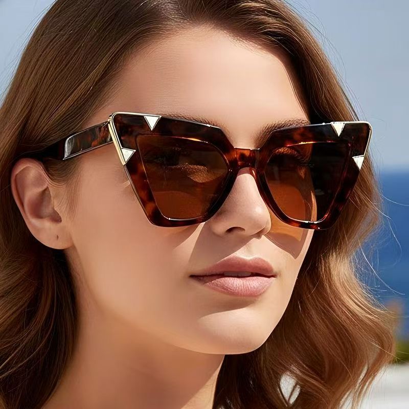 Vintage Large Frame Zircon Studded Sunglasses