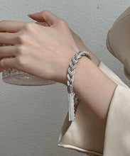Load image into Gallery viewer, Vintage Silk Hand Woven Fried Dough Twist Tassel Charm Bracelet