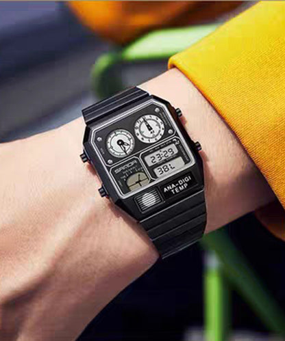 Vintage Silk Stainless Steel Alloy Tempered Glass Men Watches