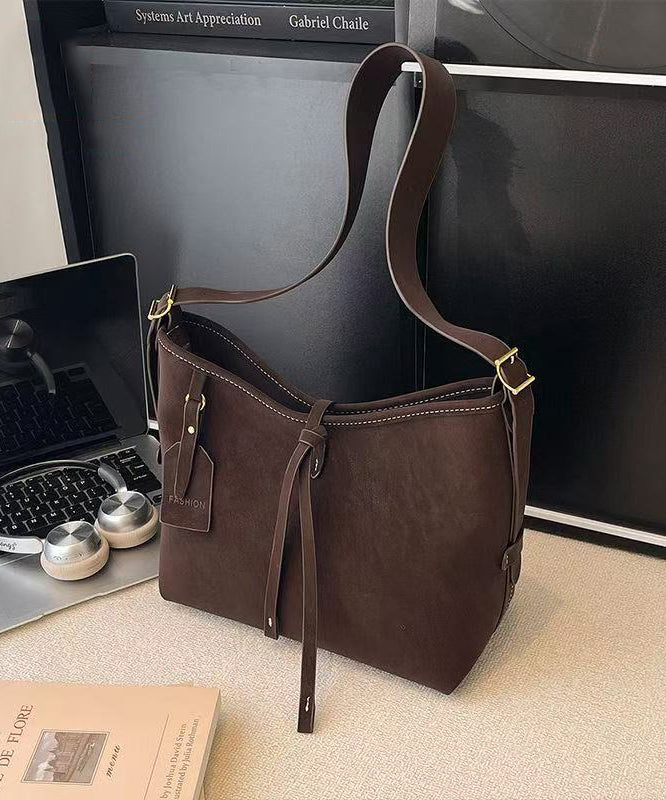 Vintage Solid Durable Large Capacity Fine Suede Messenger Bag