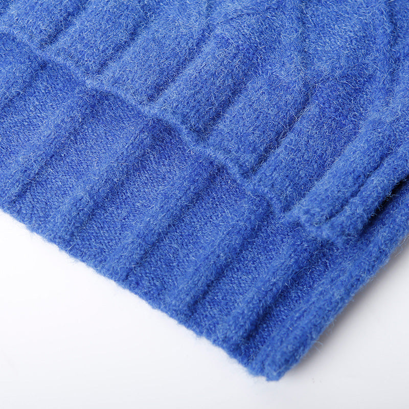 Vintage Sweater weather Beautiful spring blue DIY knitwear low high design