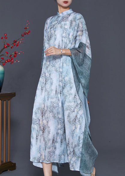 Vintage Tie Dye Patchwork Chiffon Maxi Dresses Two Piece Spring